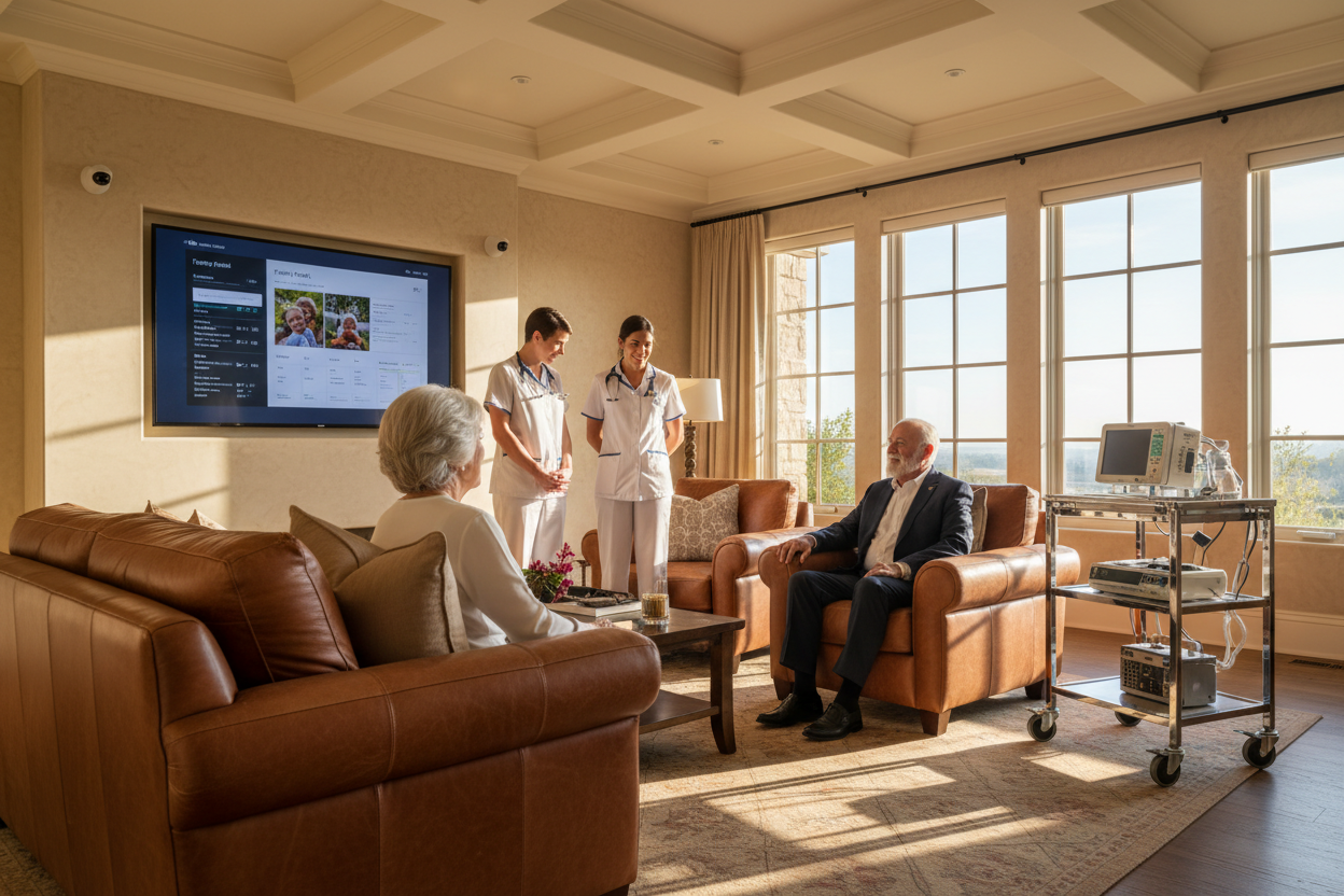 Platinum Lifetime Care Solution - Luxury 24/7 senior care with professional caregivers, RN supervision, and AI monitoring in Auburn CA